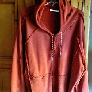 Natural Life Zip Up Weekend Hoodie Oversized S/M 100% Cotton